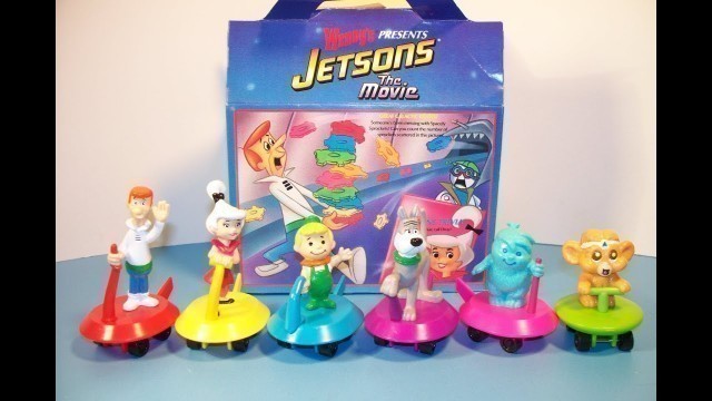 '1990 THE JETSONS MOVIE SET OF 6 WENDY\'S KIDS MEAL TOY\'S VIDEO REVIEW'
