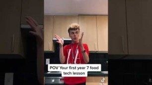'Your first food tech lesson in Year 7'