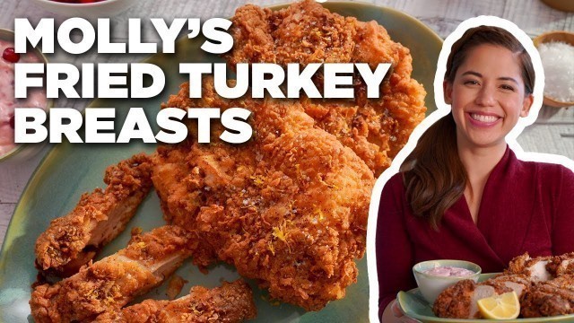 'Molly Yeh\'s Fried Turkey Breasts with Cranberry Mayo | Girl Meets Farm | Food Network'