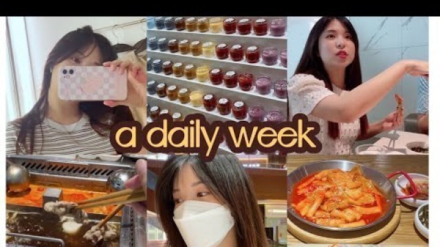 'VLOG| do shopping, try clothes on, eat Korean food, eat Chinese hot pot.'