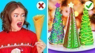 'LAST MINUTE CHRISTMAS HACKS || DIY Holiday Tips, Funny Pranks and Edible Decorations by 123 GO!FOOD'