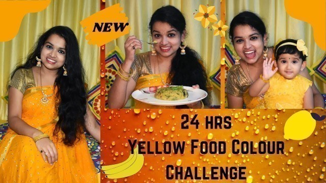 '24hrs Yellow Food Colour Challenge | Yellow Food Challenge Vlog | Divya\'s Castle'