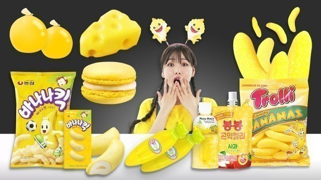 'Yellow food Mukbang 노란색 음식 먹방 NORA노라'
