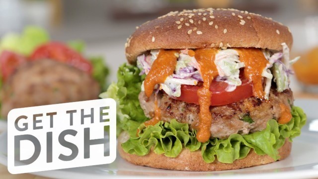 'Buffalo Blue Cheese Turkey Burger Recipe | Get the Dish'