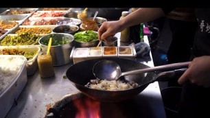 'Chinese Street Food - PORK EGG FRIED RICE Wok Skills in China'