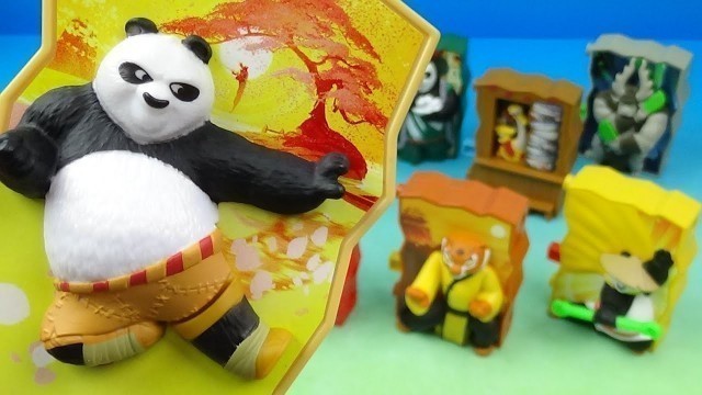 '2016 Kung Fu Panda 3 set of 8 McDonalds Happy Meal Kids Movie toys Video Review'