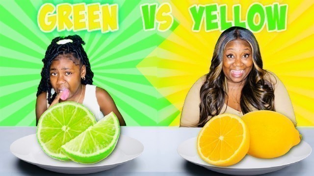 'GREEN FOOD VS YELLOW FOOD CHALLENGE'