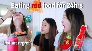 'we only ate RED FOODS for 24 hours!! (spicy Korean food edition)'