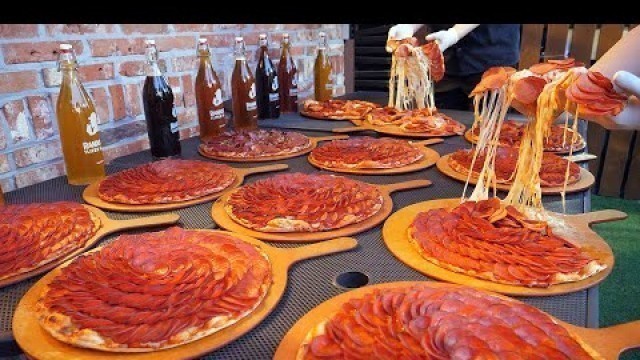 '폭탄 페퍼로니 피자 / bomb pepperoni pizza - korean street food'