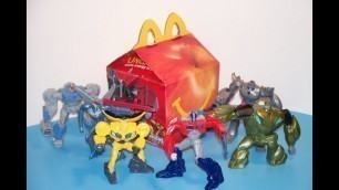 '2013 MCDONALD\'S TRANSFORMERS PRIME SET OF 6 FAST FOOD TOYS VIDEO REVIEW'