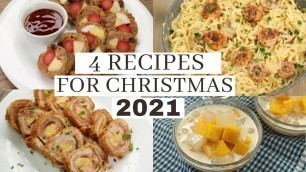 'Christmas Food Ideas 2021 (Shrimp Alfredo / Cordon Bleu / Embutido / Mango Salad)'