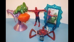 '2002 HARDEE\'S SPIDER-MAN SET OF 4 KID\'S MEAL MOVIE TOY\'S VIDEO REVIEW'