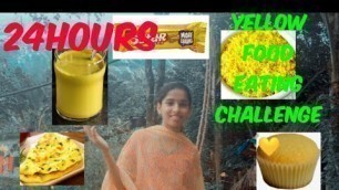 'yellow food eating  challenge 