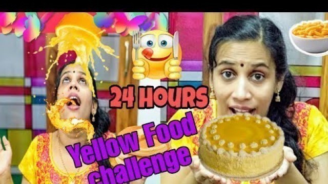 'I ate Only YELLOW FOOD for 24-hours | Yellow Food Challenge |Funny Malayalam'