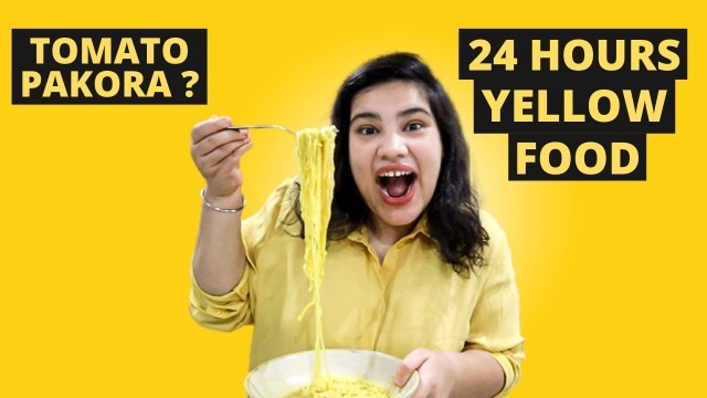 'I only ate YELLOW food 24 hours // YUM //24 hour Challenge // Food Challenge // Ask me anything ??'