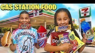 'Eating Only GAS STATION FOOD for 24 Hours | FamousTubeFamily'