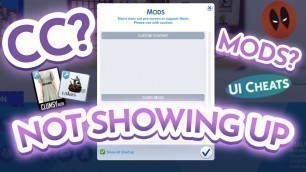'Sims 4 CC (Custom Content) & Mods NOT SHOWING UP in game (CAS/ Build mode) | Sims 4 FIX 2020'