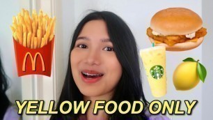 'EATING YELLOW FOOD FOR 24 HOURS! (Australia Edition)'