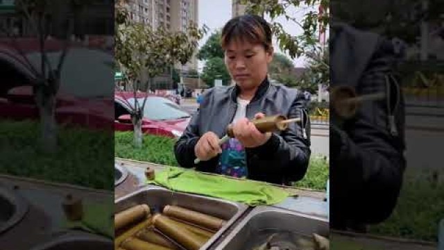 'Asian Foodie | China Street Food |  Bamboo Rice #shorts'