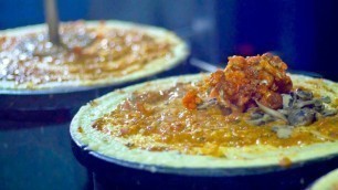 'Check out Bangalore’s 99 VARIETY DOSA|INDIAN STREET FOOD| Buttery Paneer Cheese, Noodle Dosa & MORE!'