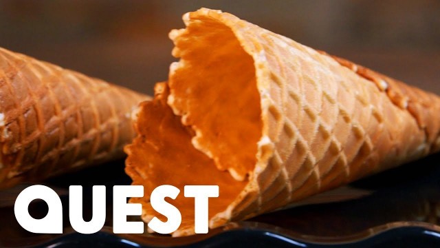 'How Waffle Cones Are Made | Food Factory'