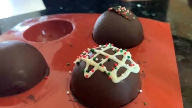 'Christmas food ideas! Viral hot chocolate Bombs! How to make tutorial.......'