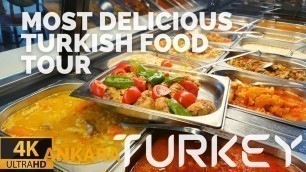 'The Most Delicious Turkish Street Food Ankara 2021 | 4k UHD 60fps | Walking Tour of Ankara Ümitköy'
