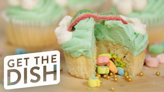 'Surprise-Inside Lucky Charms Cupcakes | Get the Dish'
