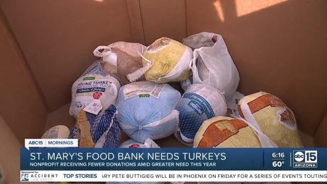 'St. Mary\'s Food Bank collecting Thanksgiving turkey, food donations'