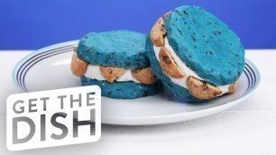 'Cookie Monster Ice Cream Sandwich | Get the Dish'