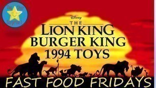 'Lion King Toys From the Original Movie | Fast Food Fridays |Toy Star Surprise'