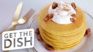 'Easy Pumpkin Spice Pancakes Recipe | Get the Dish'