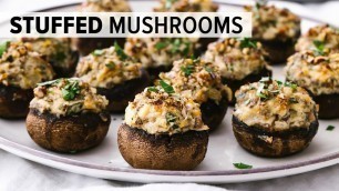 'STUFFED MUSHROOMS | the best vegetarian recipe for Thanksgiving & Christmas'