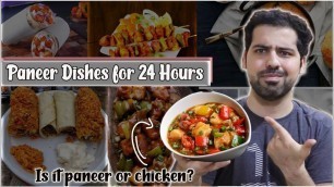 'Eating Only Paneer for 24 Hours || Vegetarian Special || 24 Hours Challenge'