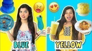 'EATING ONLY BLUE & YELLOW FOOD FOR 24 HOURS! *Went weirdly wrong*