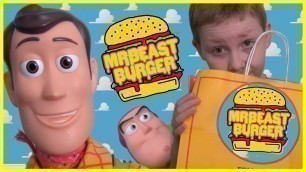 'Toy Story Mr BEAST Burger & Fries! Buzz Lightyear Woody Pixar Disney Plus 4 Fast Food Mystery Review'