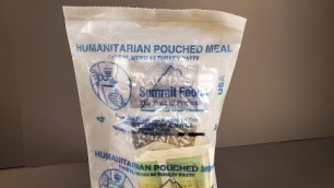 '1994 US HPM Humanitarian Pouched Meal Review Turkey Patty MRE Meal Ready to Eat Tasting Test'