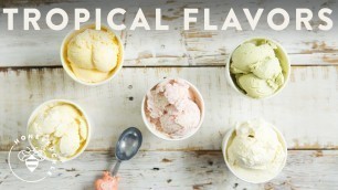 '5 Tropical Ice Creams! No Churn and Homemade - Honeysuckle'