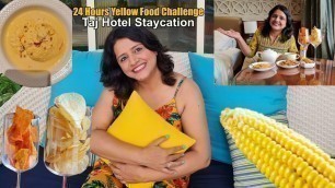 'I only ate Yellow Food for 24 Hours | WATCH Taj Mahal Hotel Staycation Review |Sugandh Sharma Vlogs'