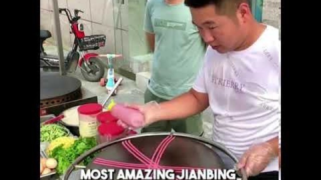 'Amazing cooking skill_jianbin skils! from china street food اسرع صانع فطائر خطير موهوب#shorts #소주한잔'