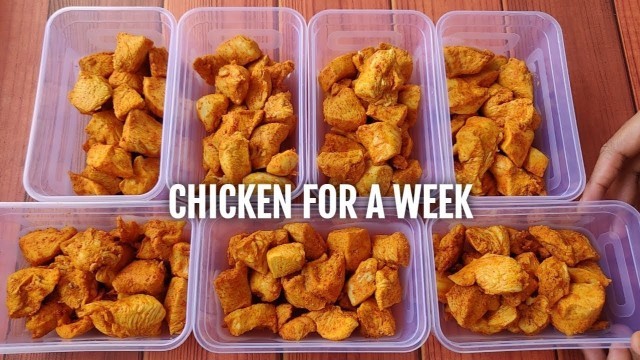 'How to cook chicken for a week | Chicken for gym diet !! ( PREPARING + STORING ) 