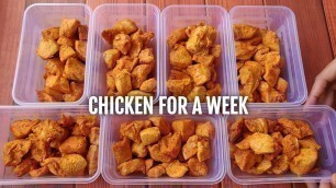 'How to cook chicken for a week | Chicken for gym diet !! ( PREPARING + STORING ) 