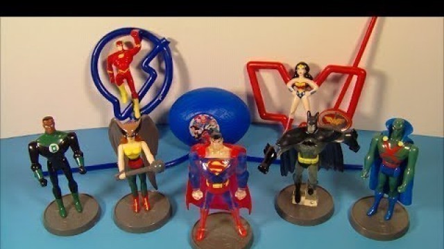 '2002 DC JUSTICE LEAGUE SET OF 8 SUBWAY KID\'S MEAL TOY\'S VIDEO REVIEW'