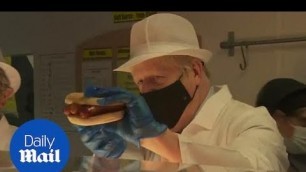 '\'I\'ve made a sausage bap!\' Boris Johnson serves up new hospital food'