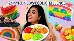'I only ate Rainbow Food for 24 hours |Food challenge|pragati verma'
