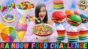 'Eating Only RAINBOW FOODS for 24 HOURS || RAINBOW FOOD CHALLENGE