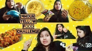 'I only Ate YELLOW FOOD  for 24 Challenge || Food Challenge #24hourfoodchallenge #agravlogger'