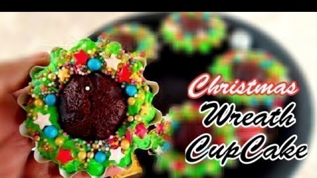 'Christmas Wreath Cup Cake / Christmas Special Recipe / Kunjooz Food Factory / Ep:119'