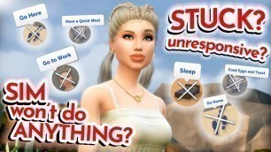 'This Sims 4 2021 MOD helps you FIX STUCK/UNRESPONSIVE SIM (won\'t sleep, go to work, move) ~UNCLOGGER'