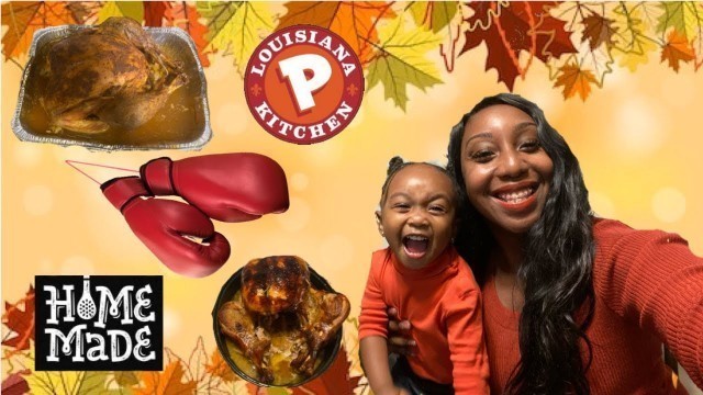 'Popeyes Cajun Turkey Vs. My Own Homemade Turkey | Food Fight!! Guess who wins!!!'
